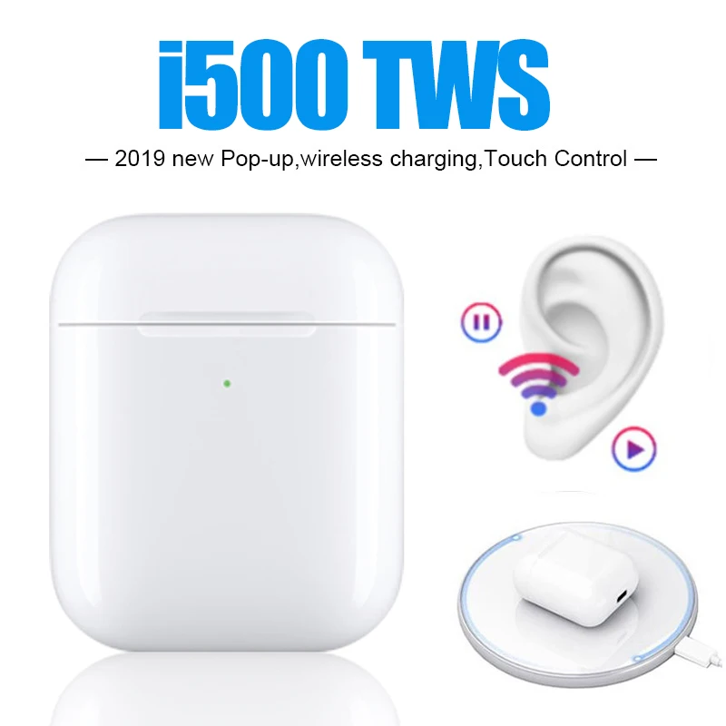 I500 tws 1:1 Реплика Поддержка bluetooth 5,0 всплывающая Беспроводная зарядка наушники smart sensor eurbuds i500tws Pk i1000 i9999 i10000