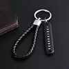 Anti-lost Car Keychain Phone Number Card Keyring Leather Bradied Phone Number Plate Key Ring Auto Vehicle Key Chain Accessories ► Photo 2/6
