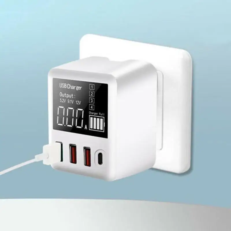 4 порта мульти быстрое USB зарядное устройство Быстрая зарядка QC 3,0 цифровой светодиодный Универсальный телефон EU/US/UK Концентратор Зарядное устройство штекер дисплей USB O5J3