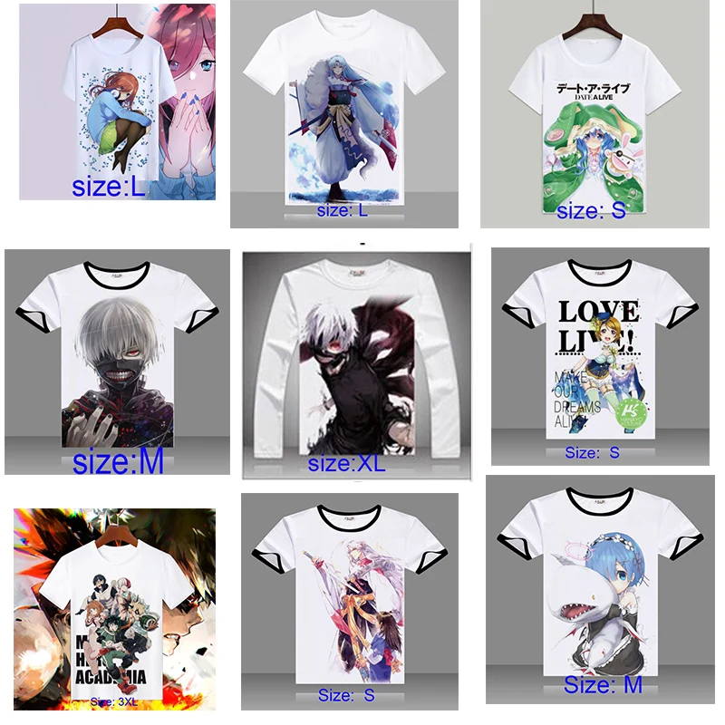 Sales Cheap Gotoubun No Hanayome T Shirts My Hero Academia Printed Short Sleeve Tops Tokyo Ghoul You Name Tees T Shirts Aliexpress