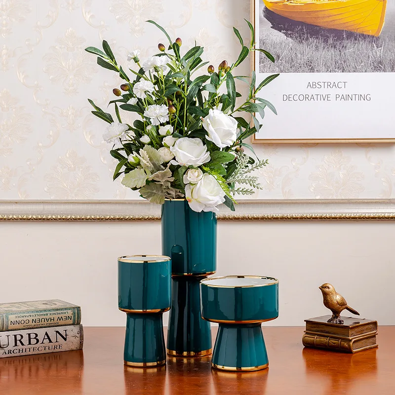 

New Chinese Ceramics Crafts Ornaments Home Accessories Soft Nordic Creative Living Room Vase Vase Decoration Home