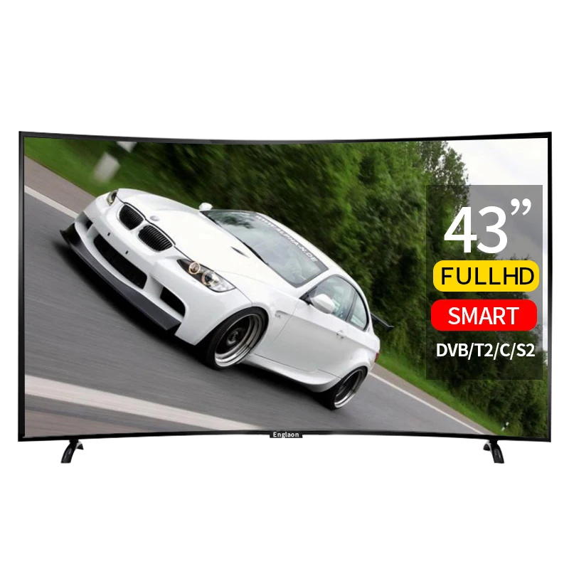 Телевизор 43 дюйма смарт тв Изогнутый экран Android 7.0 Цифровое Телевизоры|Запчасти к