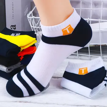

Men's Short Socks Sport Thin Socks Low Cut Athletic Invisible Socks Men's Stripe No Show Socks