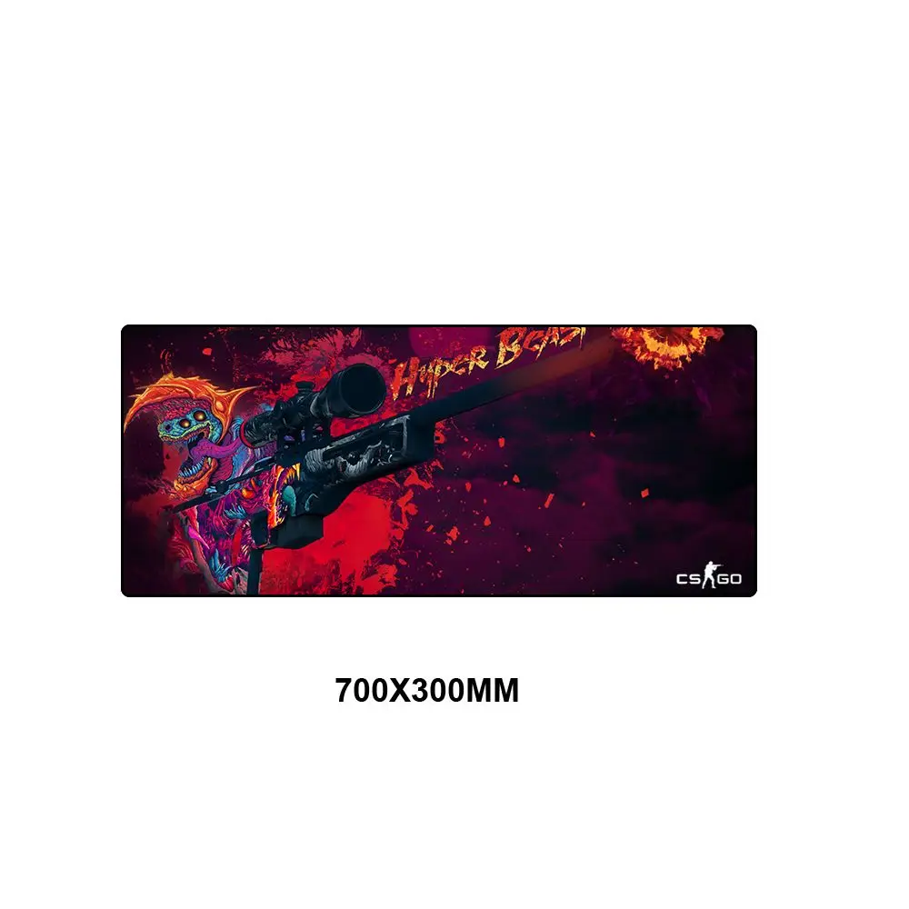 70x30 см XL Lockedge большой игровой коврик для мыши компьютерный геймер CS GO коврик для мыши с клавиатурой Hyper Beast CSGO Настольный Резиновый Коврик Для Мыши для ПК - Цвет: 400x900x2mm