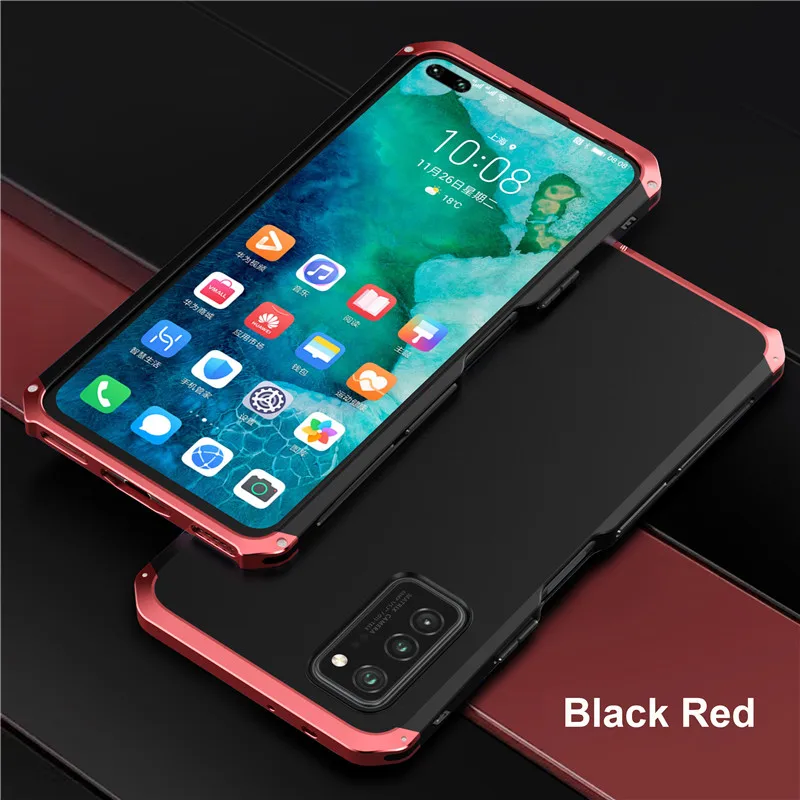 Чехол для Honor V30, чехол для huawei Honor V30 Pro, ударопрочный металлический+ поликарбонатный защитный чехол V30, Жесткий Чехол для huawei V30 Pro, Fundas Carcasa