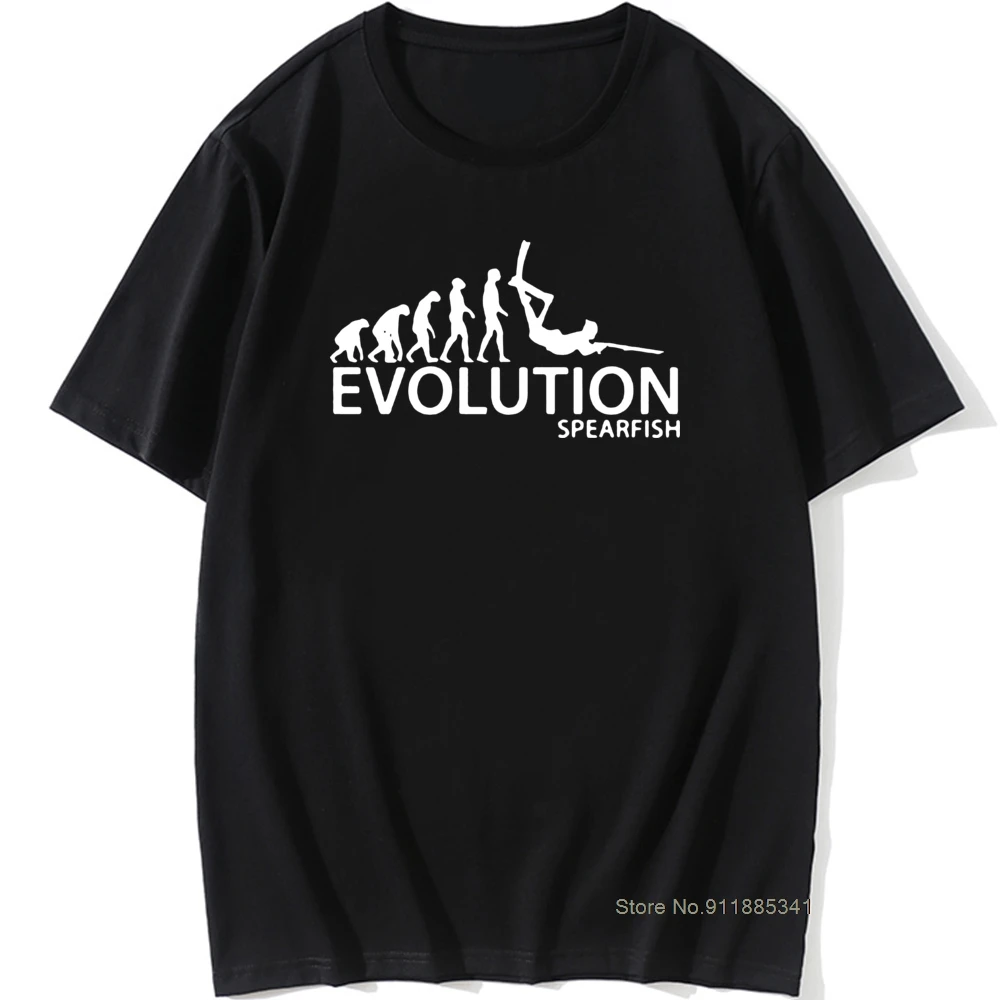 Ejecutable Letrista cera Camiseta negra de evolución del buceo y pesca submarina para hombre, camisa  con estampado impresionante, camisetas vintage|Camisetas| - AliExpress
