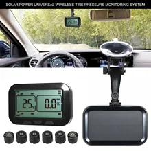 TPMS Солнечная энергия Система контроля давления в шинах 6 Anit-TheftSensors 6 шин давление и температура TPMS для RV Прицепа