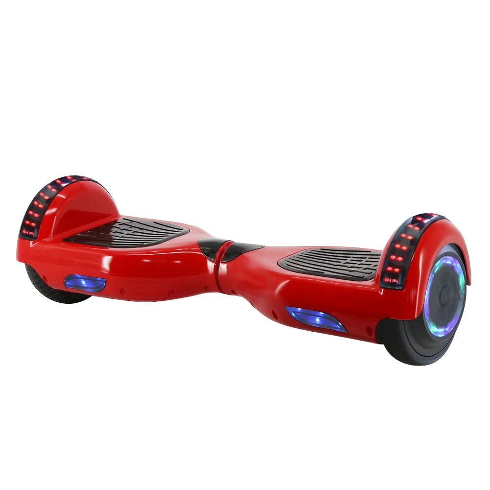 UL2722 Ховерборд, 6,5 дюймов, bluetooth, хромированный цветной Электрический скейтборд, руль, смарт, 2 колеса, самобалансирующийся стоячий скутер - Цвет: Red with Bluetooth