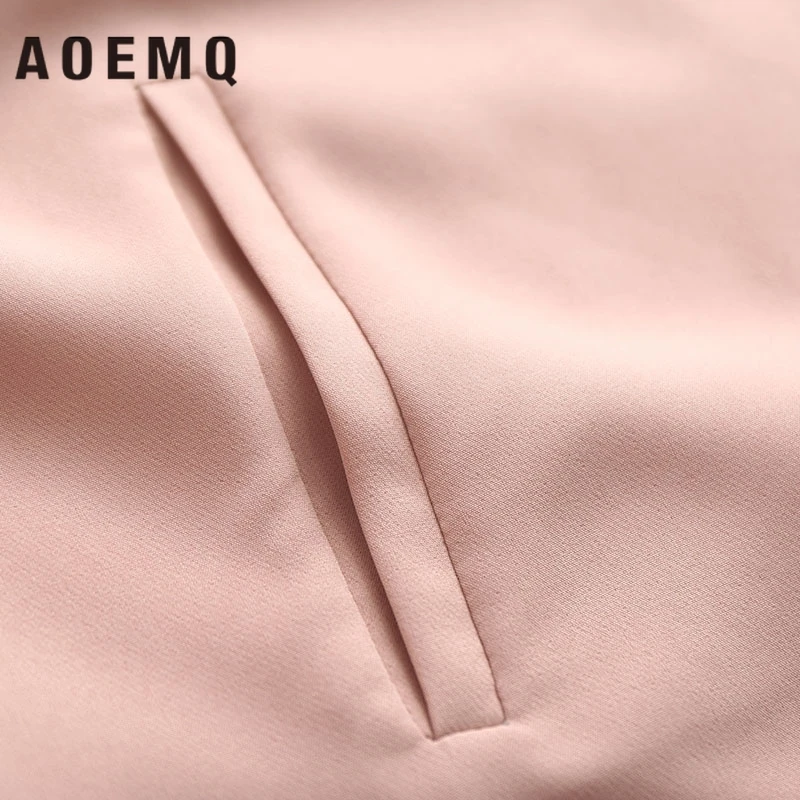 AOEMQ High Street пальто повседневная верхняя одежда куртки на молнии регулируемые пальто кардиган лоскутное полосатый с капюшоном куртки одежда
