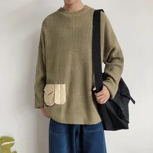 Winter Sweater Men Warm Fashion Solid Color Casual Knit Pullover Men Sweter Clothes Loose Long-sleeved Sweater Man M-2XL Winter Sweater Men Warm Fashion Solid Color Casual Knit Pullover Men Sweter Clothes Loose Long-sleeved Sweater Man M-2XL