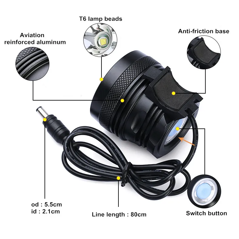 10000 Lumens Bike Headlight 7*XML-T6 LED Bicycle Front Light Mountain Road Cycling Front Lamp Bicycle Accessories