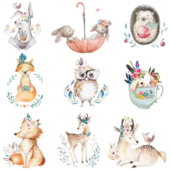 

Prajna Iron On Transfer Rabbit Patches For Clothes Cute Animals Heat Transfer Vinyl Thermal Stickers On Clothes Cartoon Applique