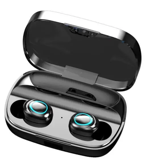 HETNGSYOU TWS Bluetooth наушники Bluetooth 5,0 наушники шумоподавления гарнитуры сенсорное управление СВЕТОДИОДНЫЙ беспроводной наушники - Цвет: dual A