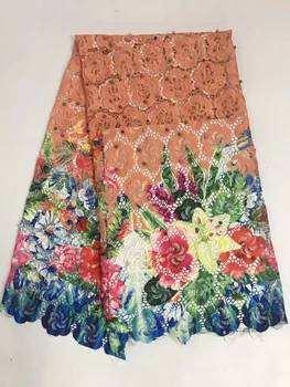 

New arrival african lace fabrics high quality cord lace guipure lace fabric for party dress.Nigerian beaded lace fabric R1923