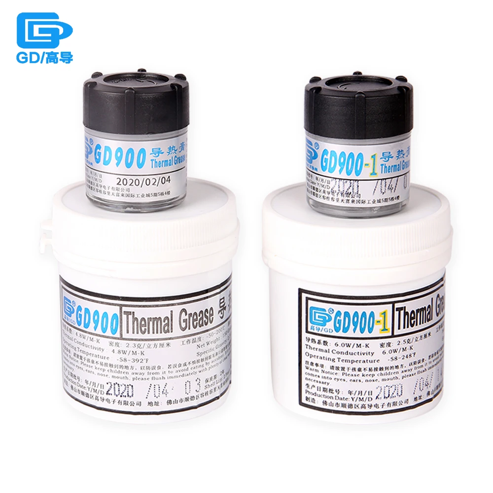 

GD900 Thermal Conductive Grease Paste Silicone Plaster Heatsink Compound High Performance For CPU CN30/CN150 4.8/6W/M-K