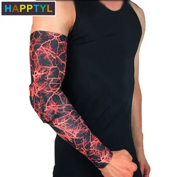 HAPPTYL 1Pcs Compression Arm Sleeve, Sports Elbow Pad Crashproof [Non-Slip] Arm Guard Shooter Sleeve for Football Basketball