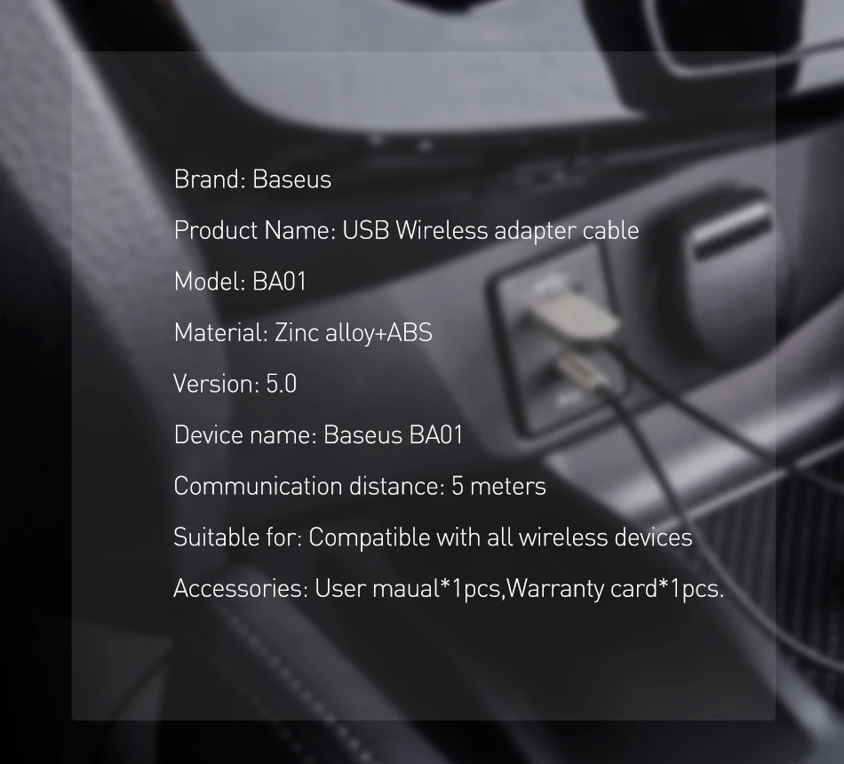 5.0 Carro AUX 3.5mm Bluetooth Adaptador Cabo