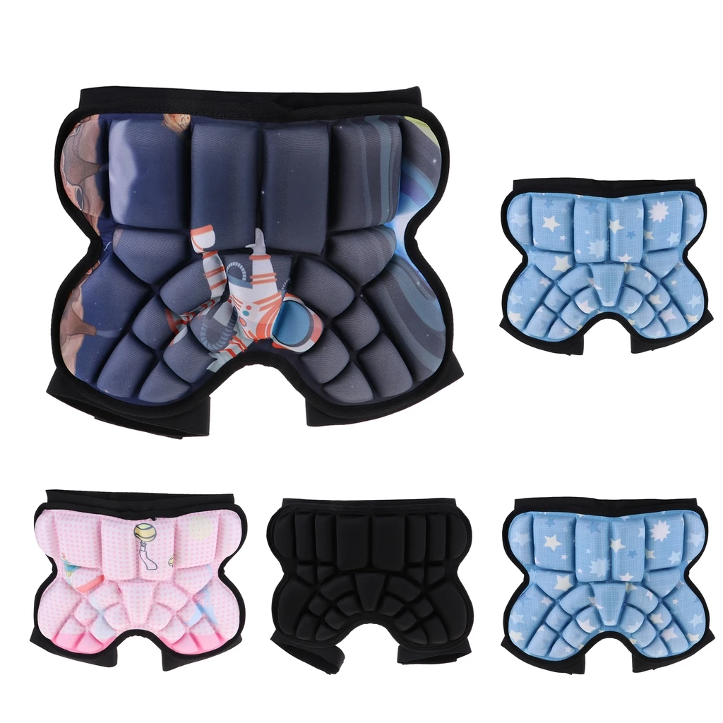 

Protective Padded Shorts for Snowboard,Skate and Ski,3D Protection for Hip Butt and Tailbone Kids 3D Padded Hip Protective Short