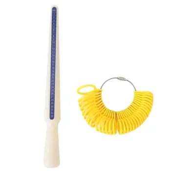 

Ring Plastic Gauge Sizer Jewelry Finger Ring Measure Fingers Size Ring Stick Set Measuring Tool Ring Measure Tool Jewelry Tool