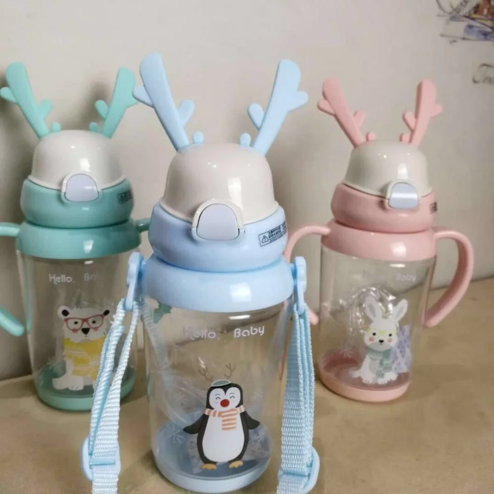 Детская Бутылочка для воды Tritan BPA Free детская чашка портативная для кормления бутылочка с соломинкой герметичная прочная чашка для воды