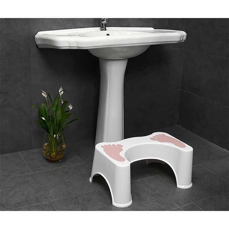 

U-Shaped Squat Toilet Stool Anti-Slip Mat Bathroom Assistant Assistant Foot Pad To Constipation Pile Footseat Relieves Constipat