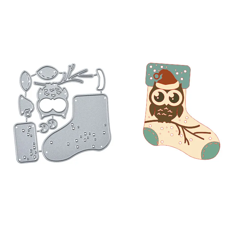 

Naifumodo Christmas Stocks Dies Metal Cutting Dies New 2019 for Card Making Scrapbooking Embossing Die Cut Stencil Craft Dies