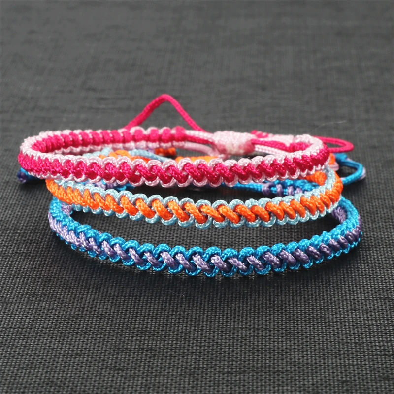 Handmade Women Men Bracelet Thread Knots Woven Lucky Rope Prayer