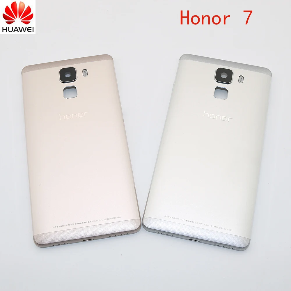 

For Huawei Honor 7 Back Cover Battery Door with Camera Lens Volume Power Button Replacement PartsMetal Rear Back Housing