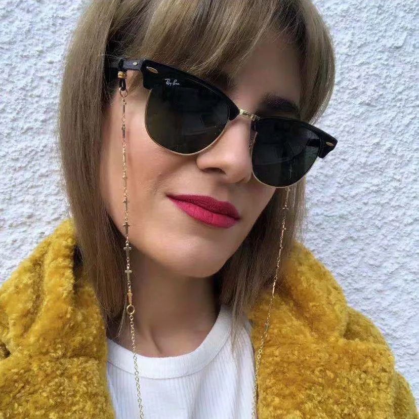 9 Sunglasses chain Шикарная модная цепочка для очков для чтения для женщин, женские металлические солнцезащитные очки, повседневные жемчужные бисерные очки с цепочкой для очков для женщин - Цвет: 9 Sunglasses chain