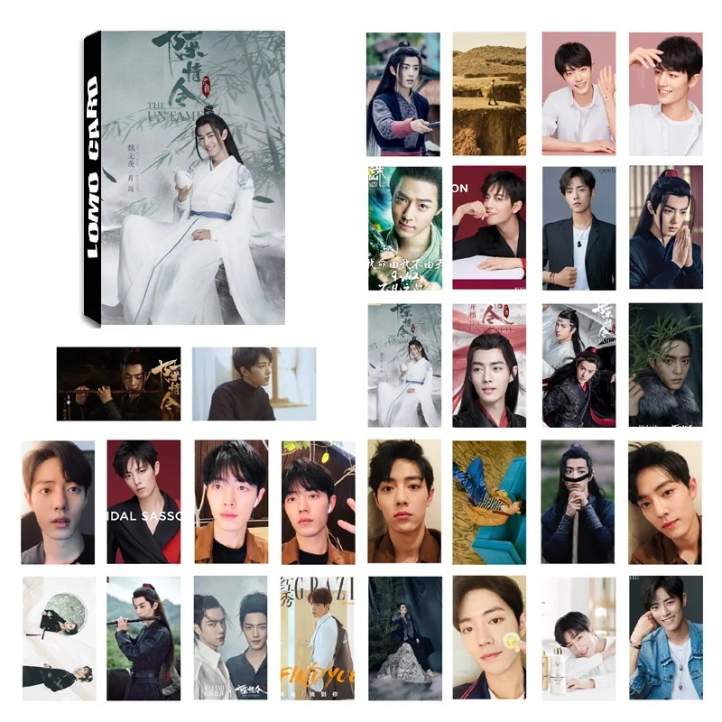 30 листов/набор Чэнь Цин Лин ЛОМО мини Открытка Xiao Zhan Wang Yibo Star DIY поздравительные открытки Открытка для сообщений подарок