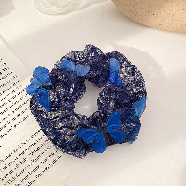 Silk Rainbow Scrunchies For Women Girls Gum Hair Tie 1PCS Hair Rope Rubber Bands Ponytail Hold Hair Accessories