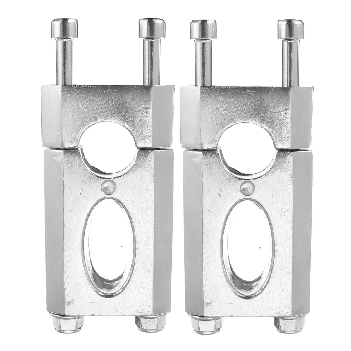 1 пара 7/" 22 мм, серебристый алюминий Сплав мотоцикл крепление зажима руля Универсальный подходит 110cc 125cc Грязь велосипед ямы ATV