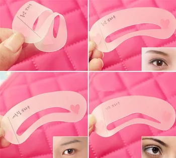 

Hot 1000sets/lot 3 Pcs Reusable New Eyebrow Stencil Tool Makeup Eye Brow Template Shaper Make Up Tool Eye Brow Guide Template