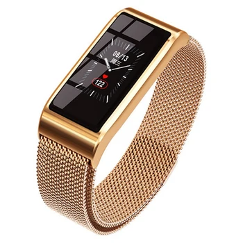

B45 Smart Bracelet Sport Wristband Waterproof Bracelet Blood Pressure Bluetooth Metal Heart Rate Watch Fitness Tracker-Gold