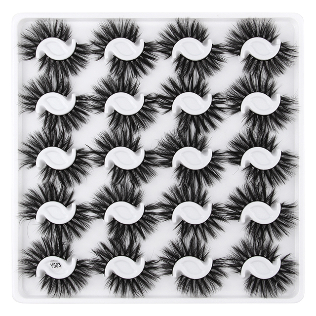 16/20 Pairs Soft 3D Mink Lashes Faux Thick Natural Long False Eyelashes Cosmetic Makeup Tool Extension Eye Lashes