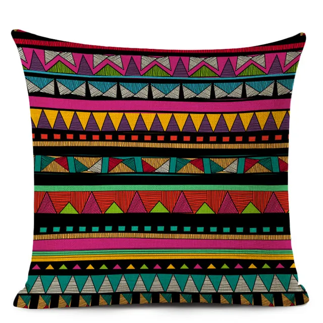 Чехол для подушки в этническом стиле, Африканский этнический геометрический узор, декоративная наволочка, льняная наволочка для дивана, домашний декор - Цвет: 24