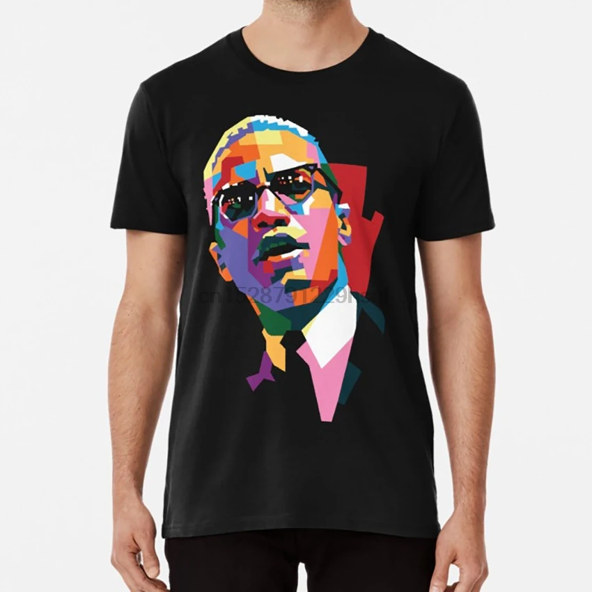 Malcolm X Футболка афроамериканский мусульманский активист ислам черный