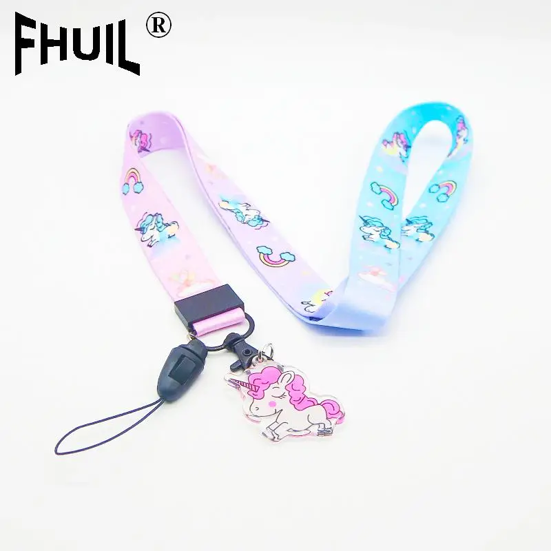 

Unicorn Lanyard Cute Phone Charm Mobile Phone Neck Strap Pink Lanyards for keys Handy Kette Keycord Laniere iPhone Straps