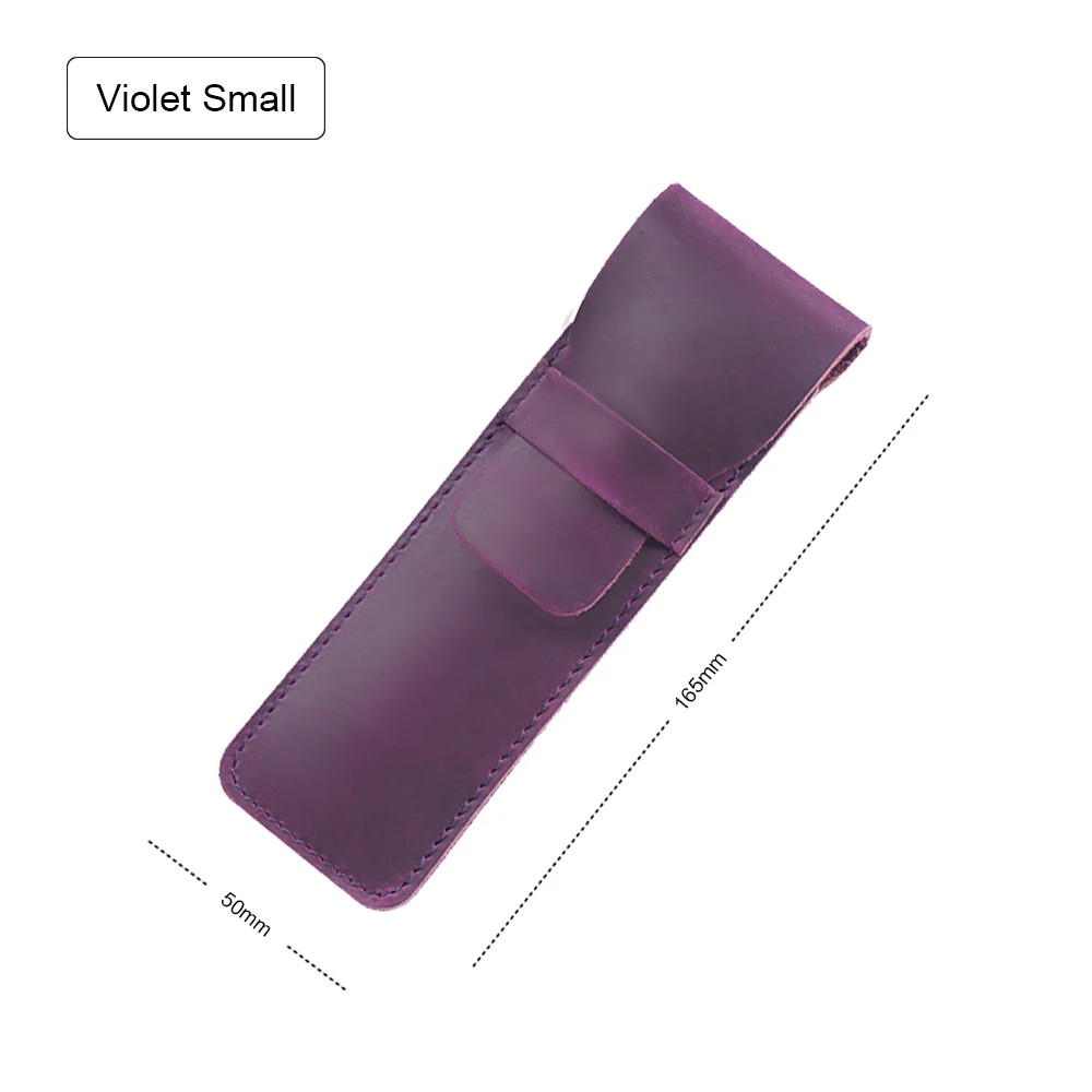 Purple Small Ручная работа, натуральная кожа, сумка-карандаш из воловьей кожи, винтажный Ретро стиль, аксессуары для путешествий, журнал - Цвет: Purple Small