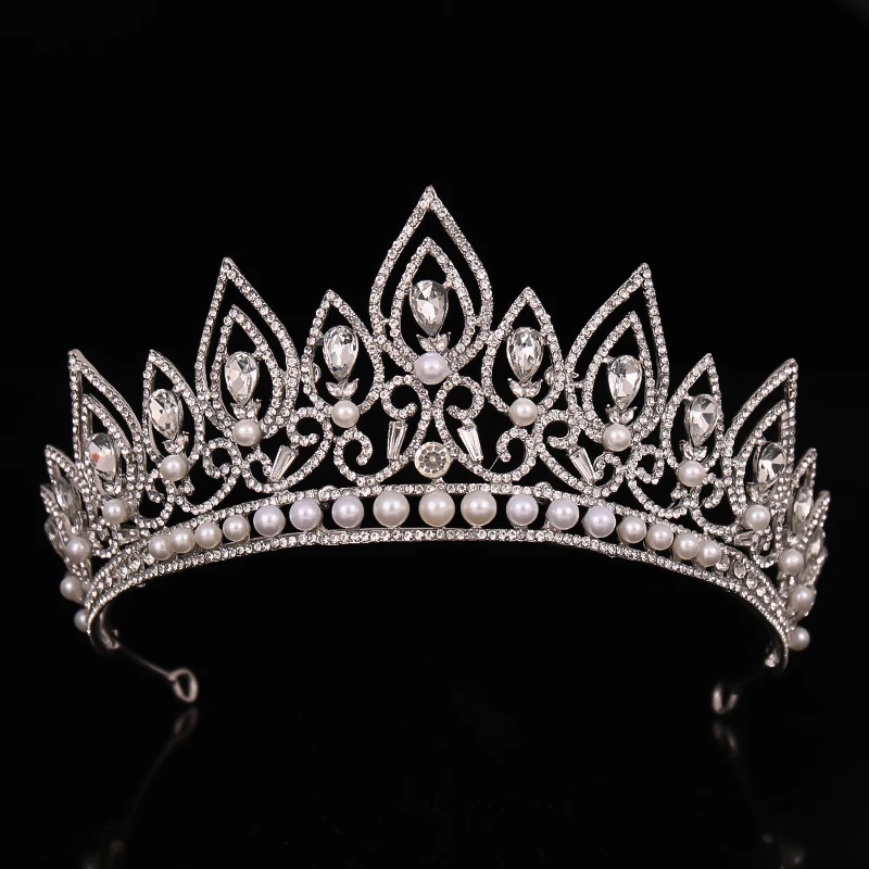 Strass Cristal Wedding Crown, Ouro e Cor