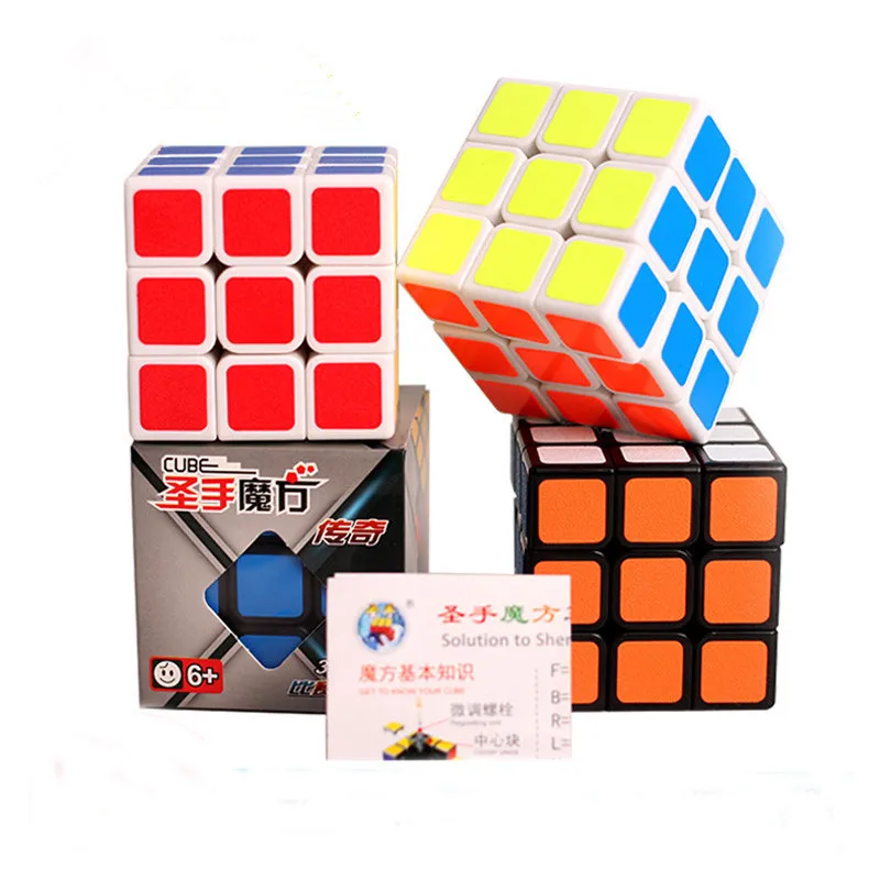 Shengshou Легенда магический куб 3x3x3 Chuanqi Гладкий скраб наклейки в форме Куба крученый скоростной куб головоломка обучающая игрушка для детей начинающих