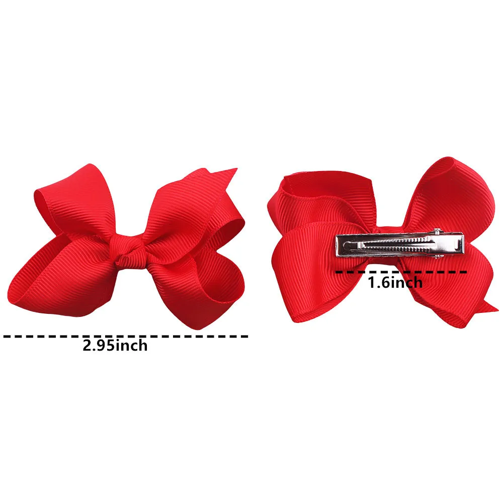 Hot Selling Europe And America Upturned Flower Bow 40-Color Baby Barrettes Children Headdress