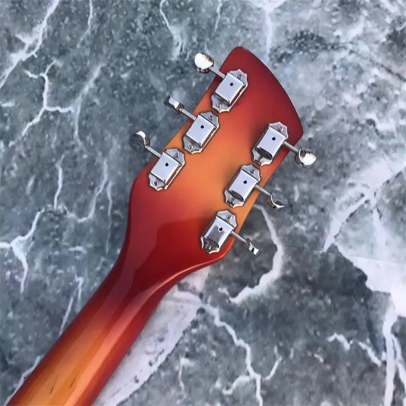 Guitarra Electrica de 6 cuerdas de Rick 325 con cuerpo hueco de cerezo y cuello de arce