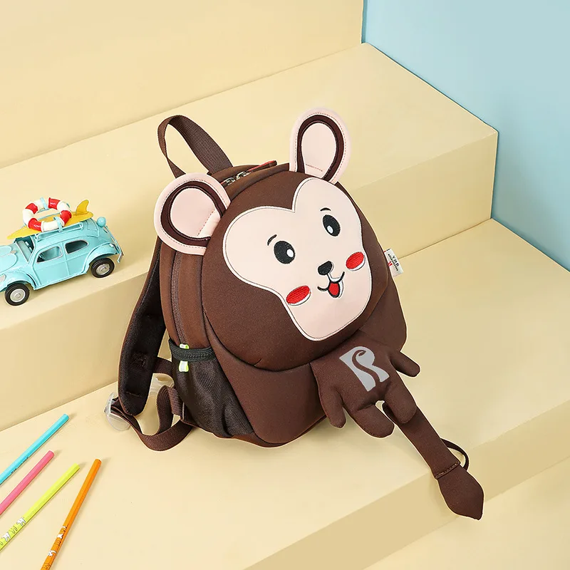 

Bai shu People 1-3 Years Old Zodiac Monkey Baby Anti Lost Backpack Cartoon Men And Women Preschool Safety Bag
