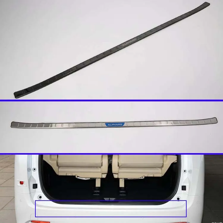 

For Toyota Alphard Vellfire AH30 2016-2019 rear bumper protection window sill outside trunks decorative plate pedal