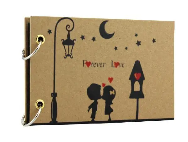 5'' Small Lovely Sheets Handmade DIY Love Style Couple Children Scrapbook Black Paper Photo Album Scrapbooking - Цвет: style1
