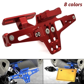 

Hot Motorcycle License Plate Holder Adjustable Rear Tail Bracket LED-light For Yamaha XJR400 Tenere 700 MXT850 Niken GT xt 660