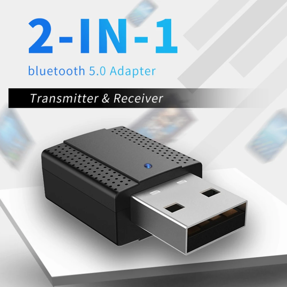 

2 in 1 Bluetooth 5.0 Adapter Receiver Transmitter Mini 3.5mm AUX Stereo Bluetooth Adapter For Car Home TV Heaphone Speaker