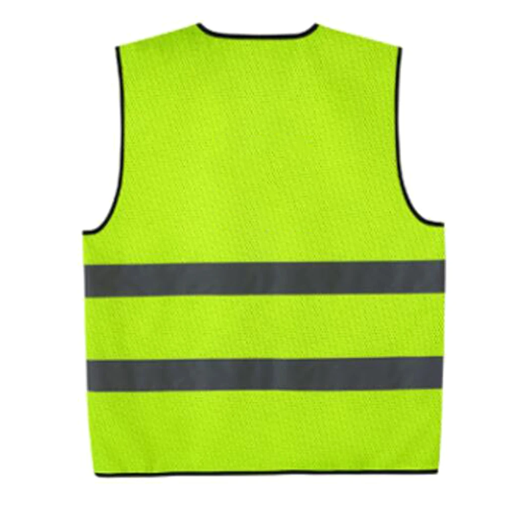 High Visibility Zipper Front Safety Vest With Reflective Strips, Premium, 2 Colors Optional