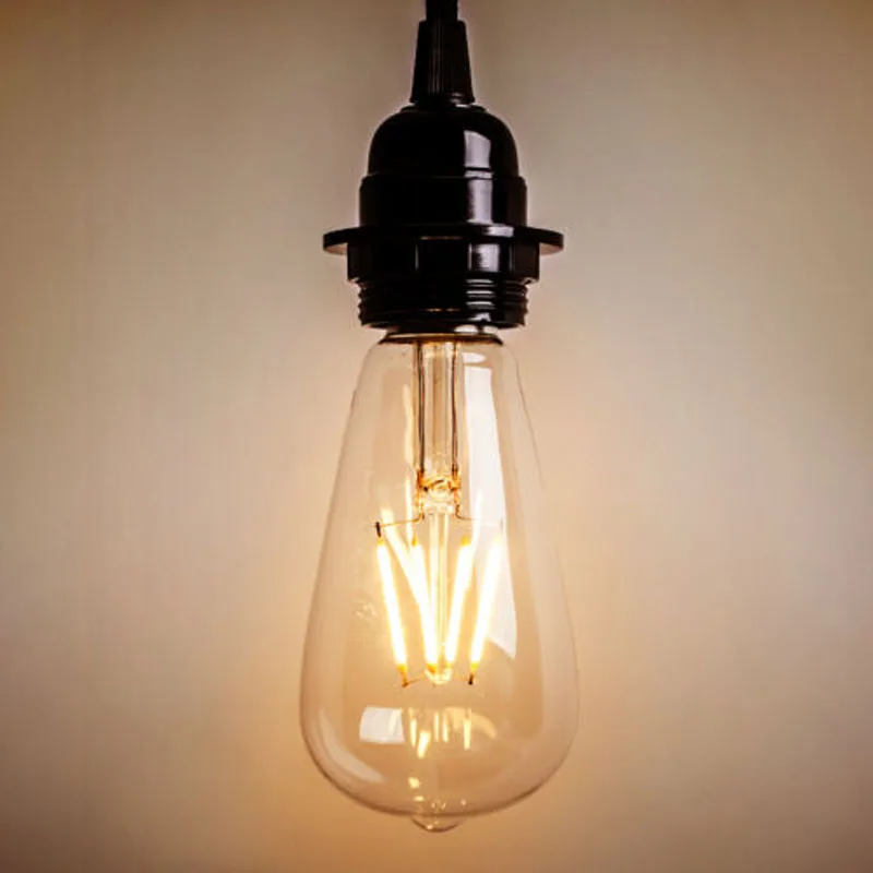 Холодный белый/теплый белый/желтый 2 Вт-8 Вт Edison ST64 E27 винтажный Ретро винтовой Светодиодный светильник накаливания